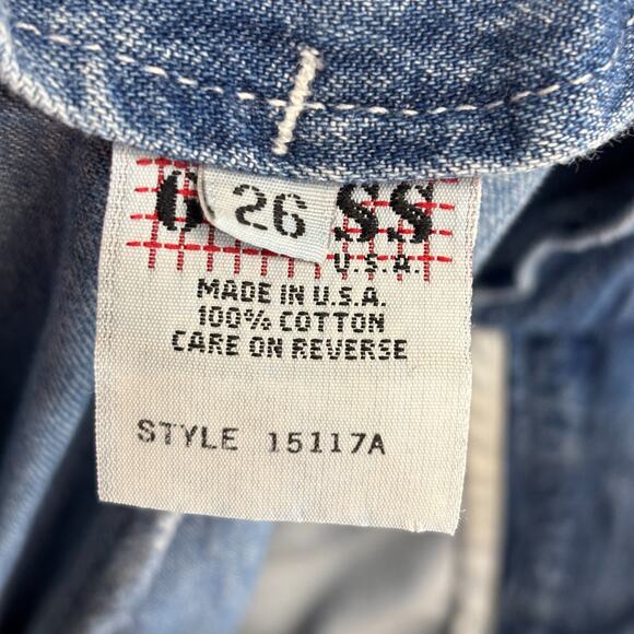 Y2K Guess Womens Skater Wide Leg Grunge Boho Indie Belted Jeans Size 26 USA Soft - Picture 4 of 9